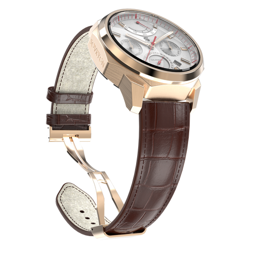 Brown Leather - Rosegold Clasp