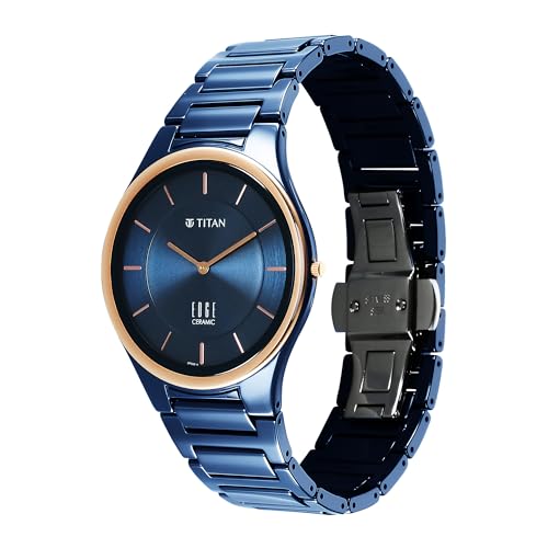 Titan Edge Ceramic Green Dial Analog Ceramic Strap watch for Men-NS1696QC06/NT1696QC06