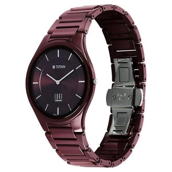 Titan Edge Ceramic Green Dial Analog Ceramic Strap watch for Men-NS1696QC06/NT1696QC06