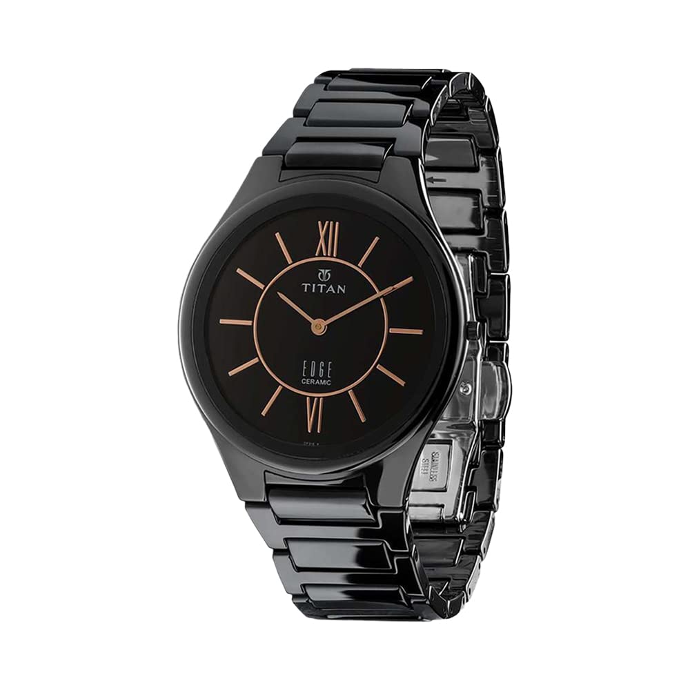 Titan Edge Ceramic Green Dial Analog Ceramic Strap watch for Men-NS1696QC06/NT1696QC06