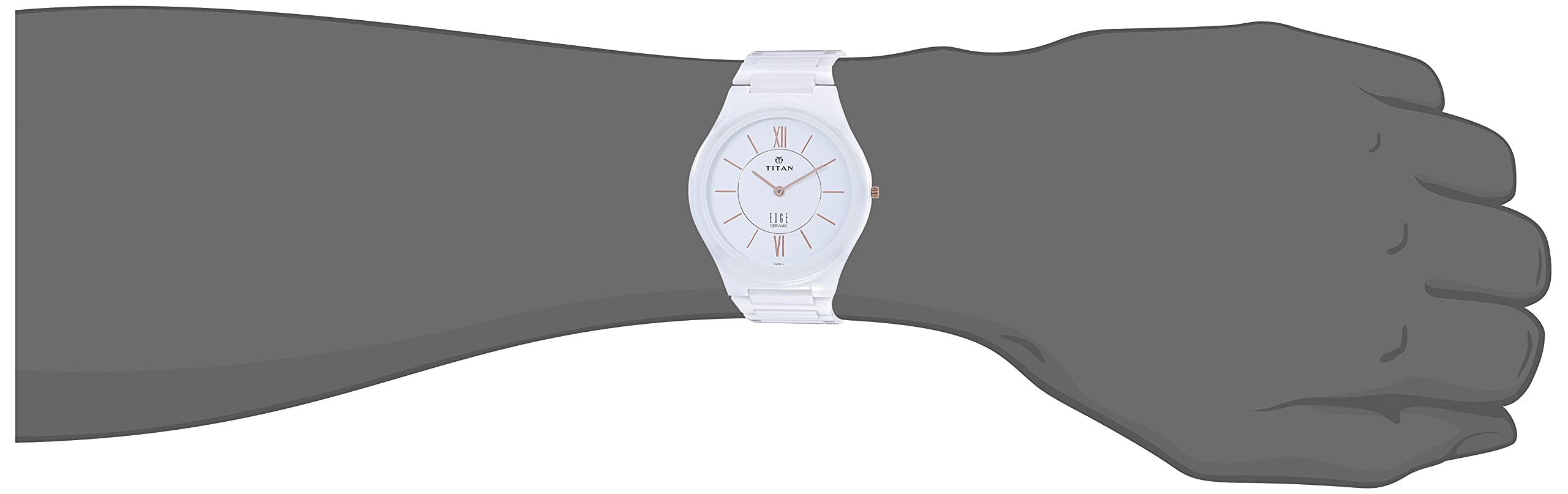 Titan Edge Ceramic Green Dial Analog Ceramic Strap watch for Men-NS1696QC06/NT1696QC06