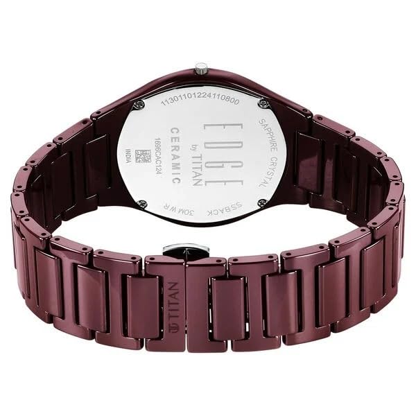 Titan Edge Ceramic Green Dial Analog Ceramic Strap watch for Men-NS1696QC06/NT1696QC06