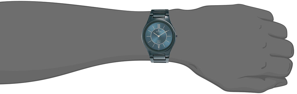 Titan Edge Ceramic Green Dial Analog Ceramic Strap watch for Men-NS1696QC06/NT1696QC06