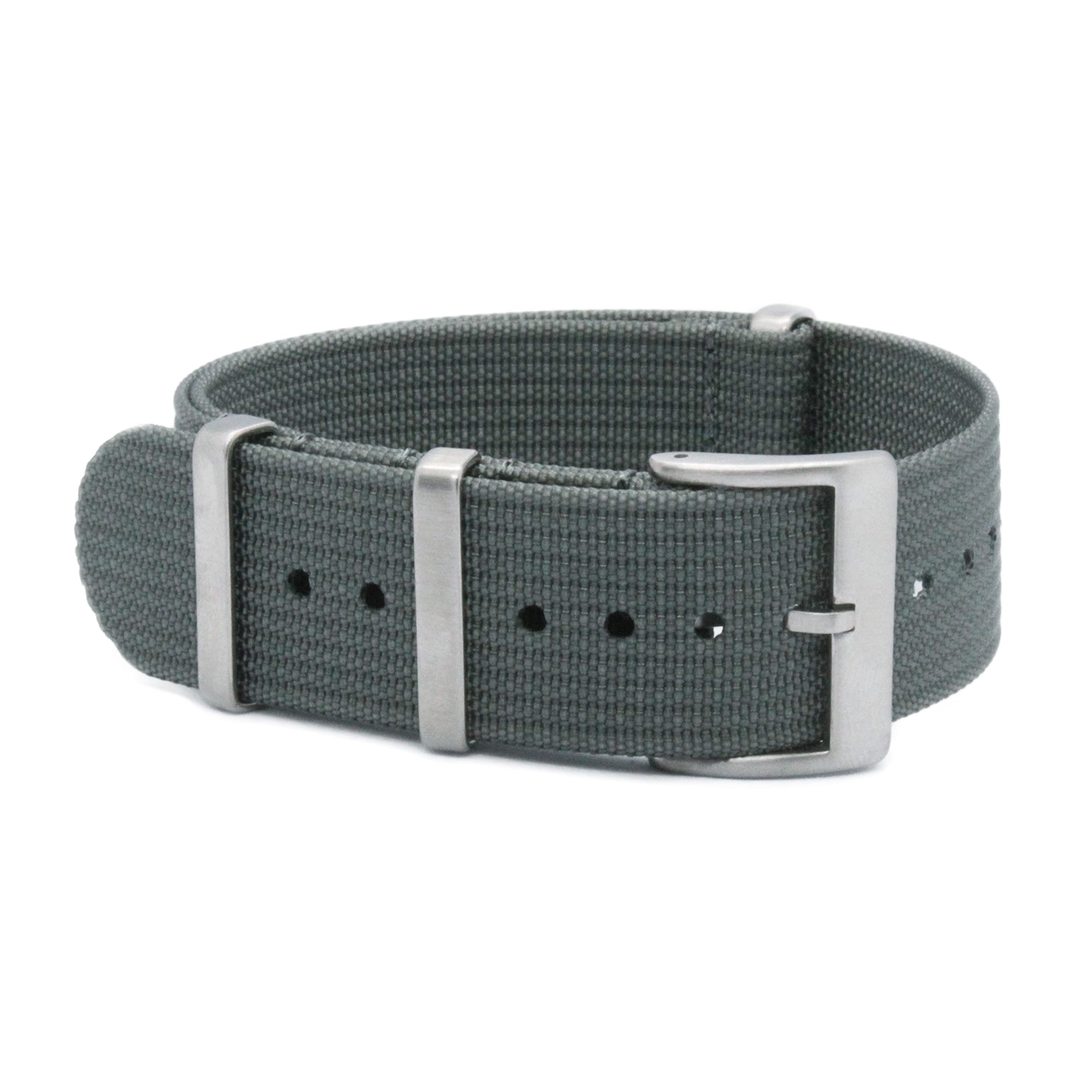 WAMD Ribbed Nylon NATO Watch Strap/Watch Band - 18mm, 20mm and 22mm NATO Watch Straps - Multicolor Options
