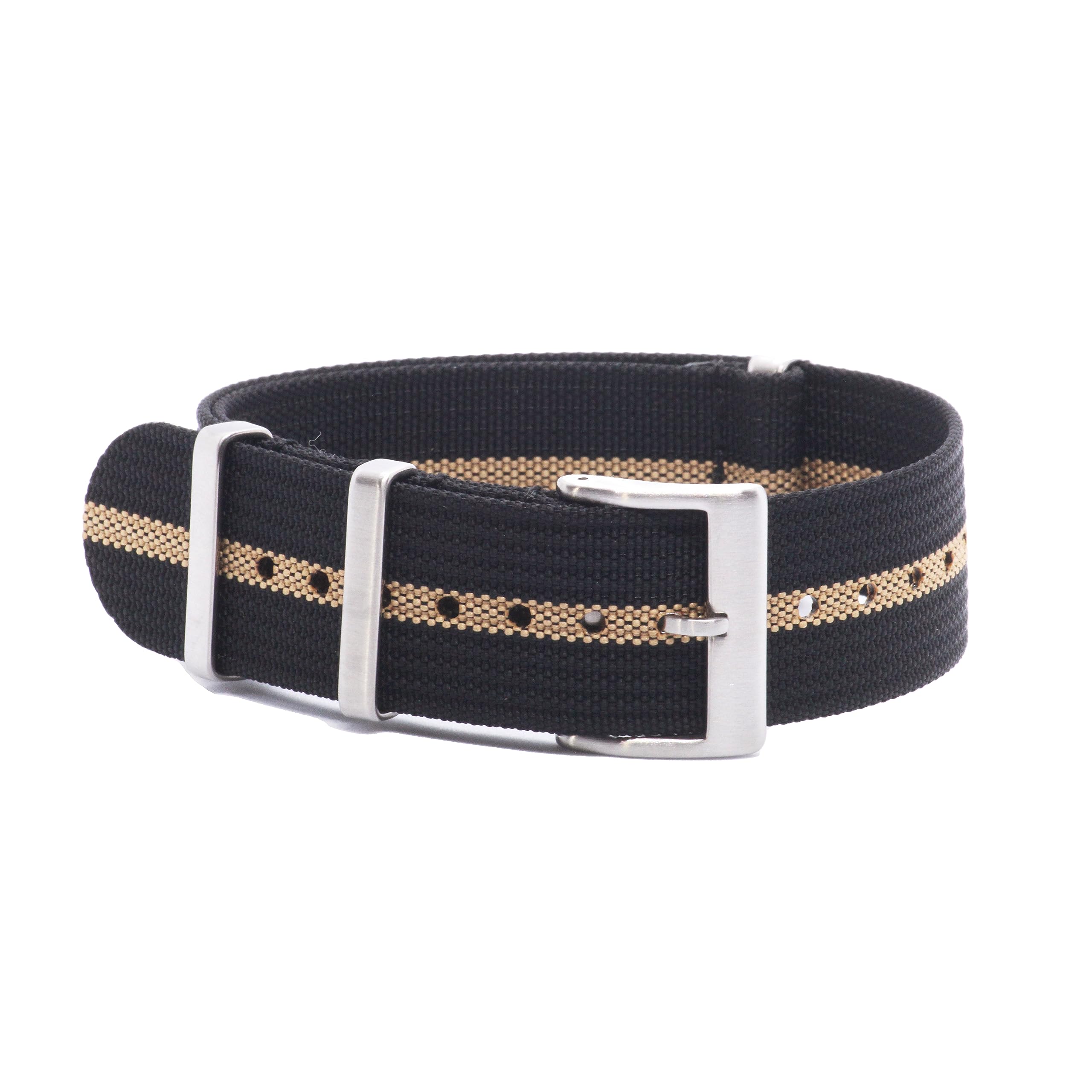 WAMD Ribbed Nylon NATO Watch Strap/Watch Band - 18mm, 20mm and 22mm NATO Watch Straps - Multicolor Options