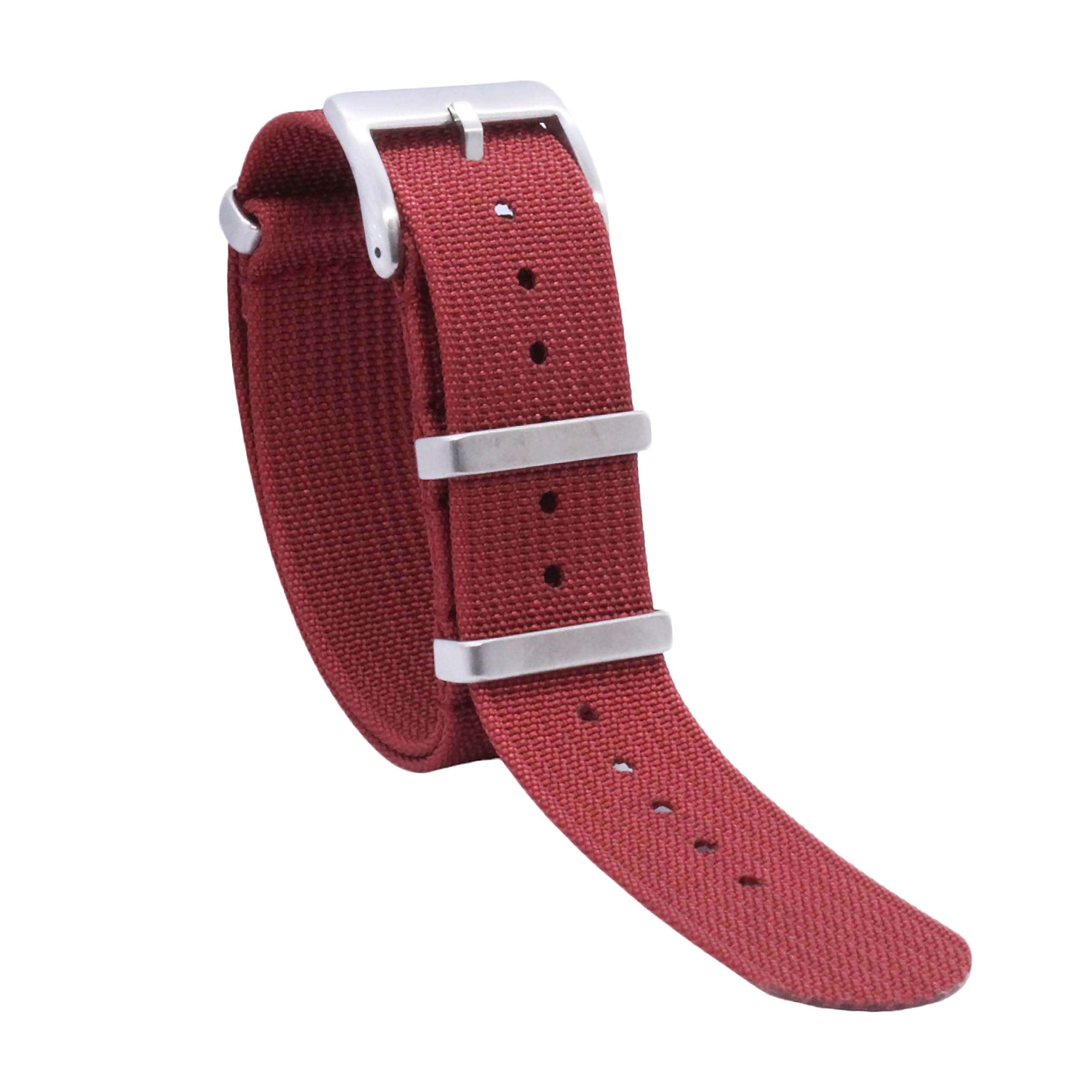 WAMD Ribbed Nylon NATO Watch Strap/Watch Band - 18mm, 20mm and 22mm NATO Watch Straps - Multicolor Options