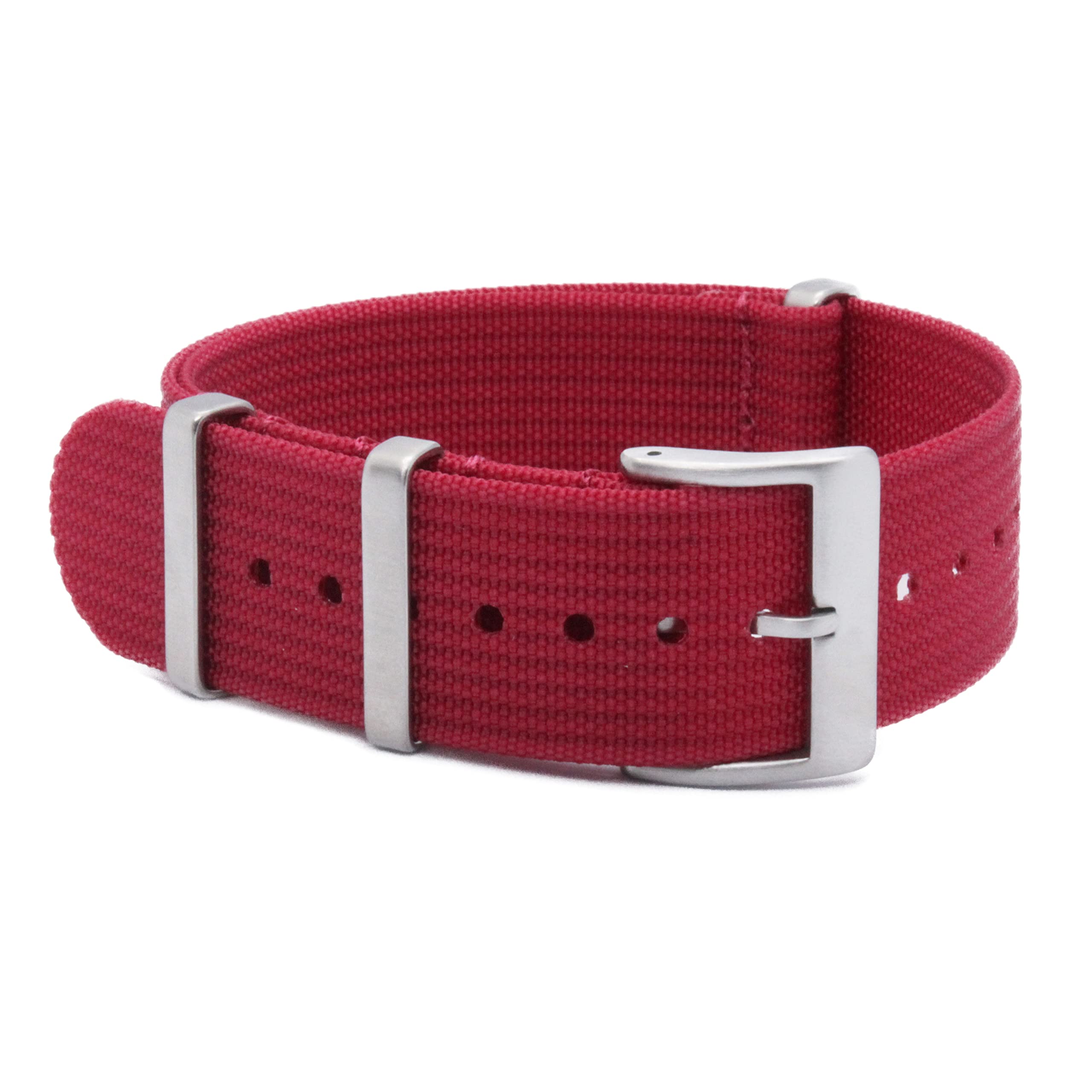WAMD Ribbed Nylon NATO Watch Strap/Watch Band - 18mm, 20mm and 22mm NATO Watch Straps - Multicolor Options
