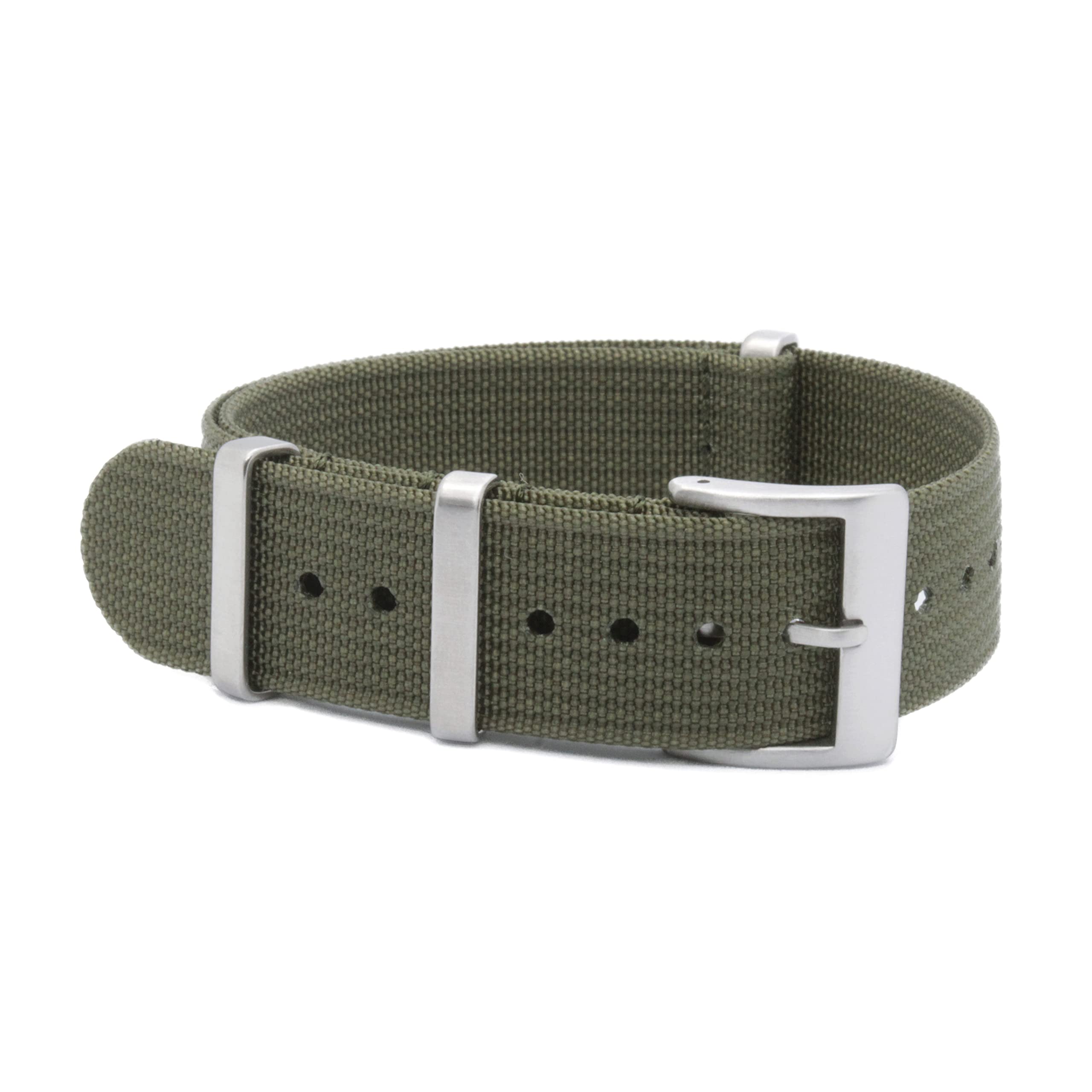 WAMD Ribbed Nylon NATO Watch Strap/Watch Band - 18mm, 20mm and 22mm NATO Watch Straps - Multicolor Options