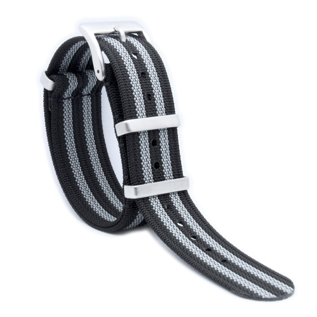 WAMD Ribbed Nylon NATO Watch Strap/Watch Band - 18mm, 20mm and 22mm NATO Watch Straps - Multicolor Options