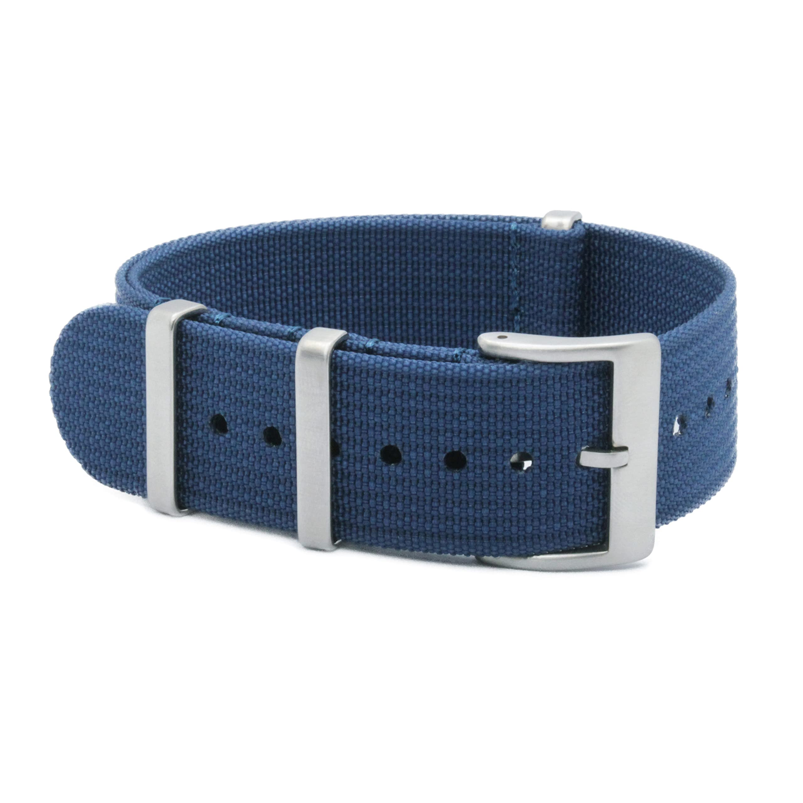 WAMD Ribbed Nylon NATO Watch Strap/Watch Band - 18mm, 20mm and 22mm NATO Watch Straps - Multicolor Options