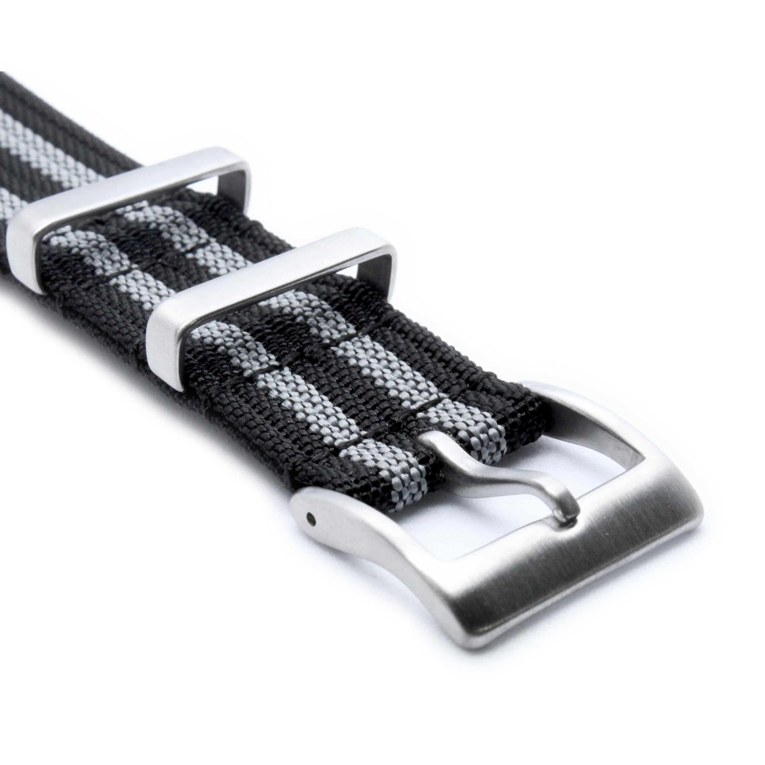 WAMD Ribbed Nylon NATO Watch Strap/Watch Band - 18mm, 20mm and 22mm NATO Watch Straps - Multicolor Options