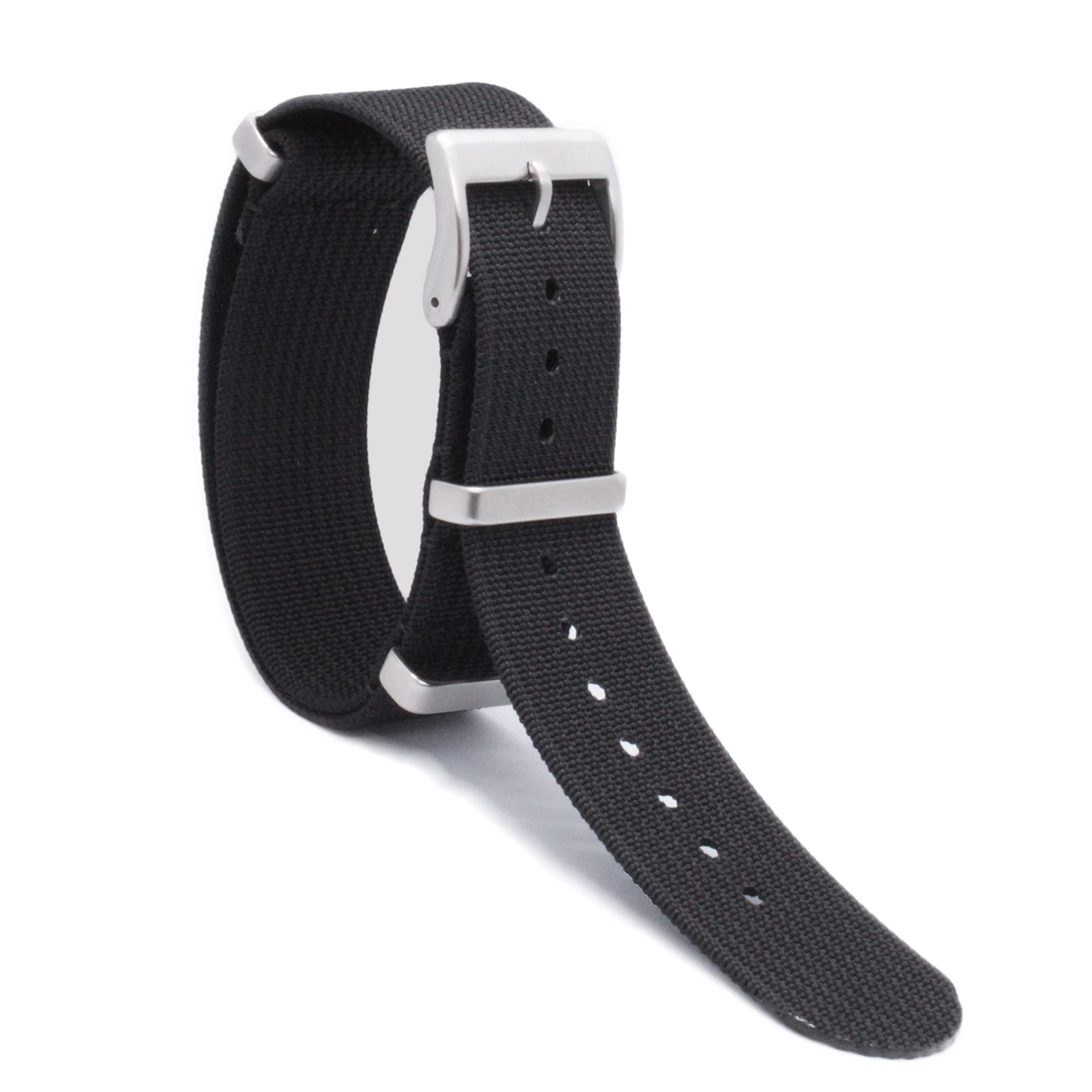 WAMD Ribbed Nylon NATO Watch Strap/Watch Band - 18mm, 20mm and 22mm NATO Watch Straps - Multicolor Options