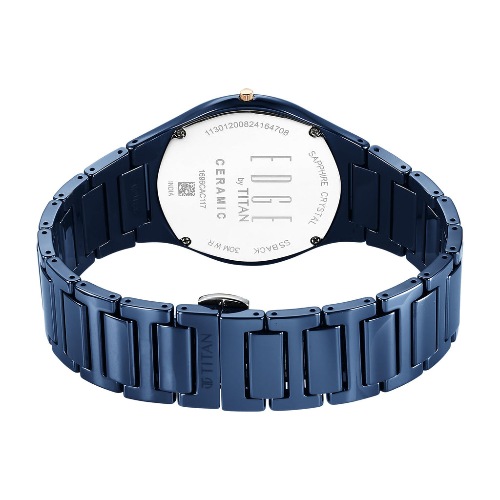 Titan Edge Ceramic Green Dial Analog Ceramic Strap watch for Men-NS1696QC06/NT1696QC06