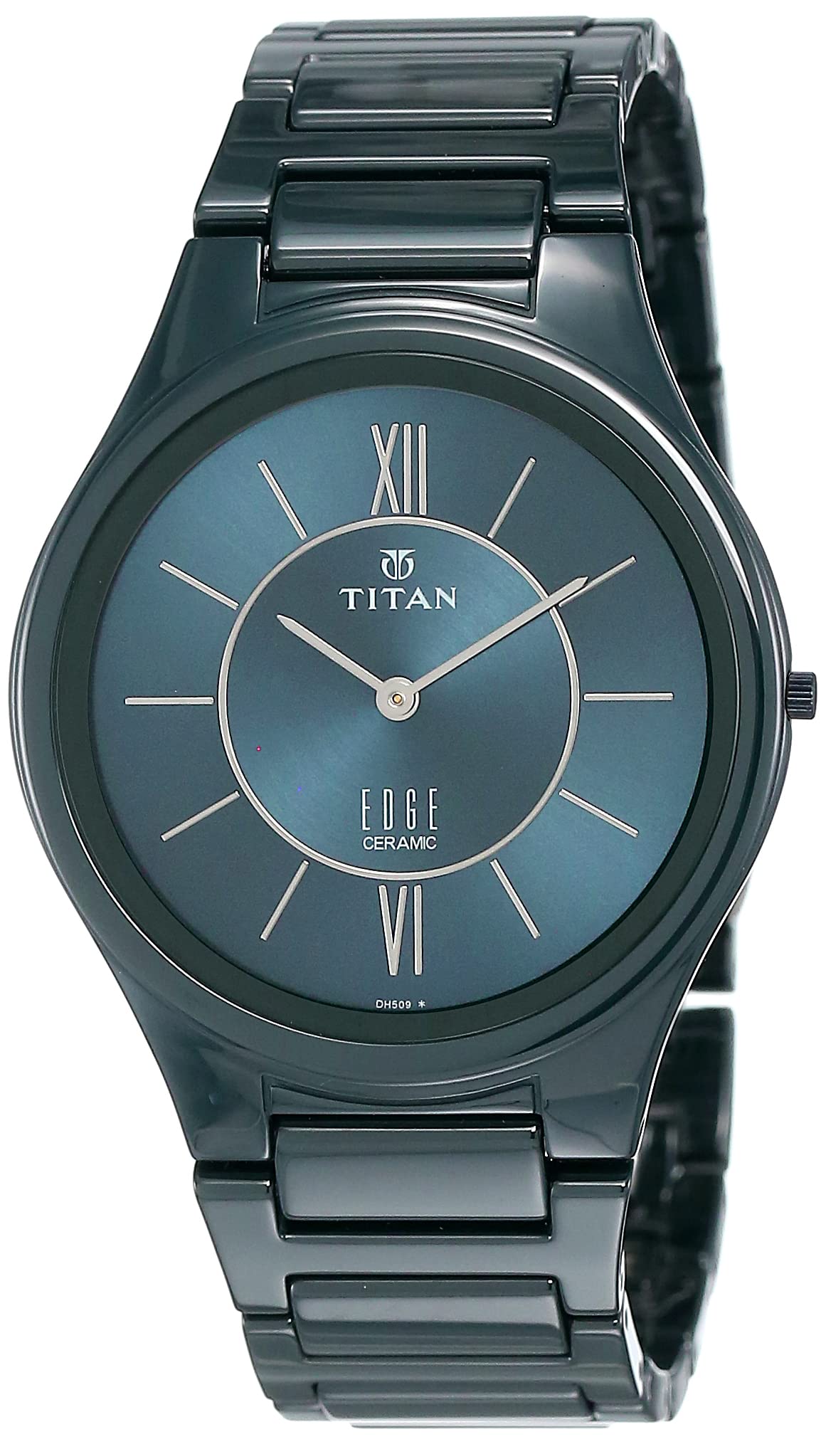 Titan Edge Ceramic Green Dial Analog Ceramic Strap watch for Men-NS1696QC06/NT1696QC06