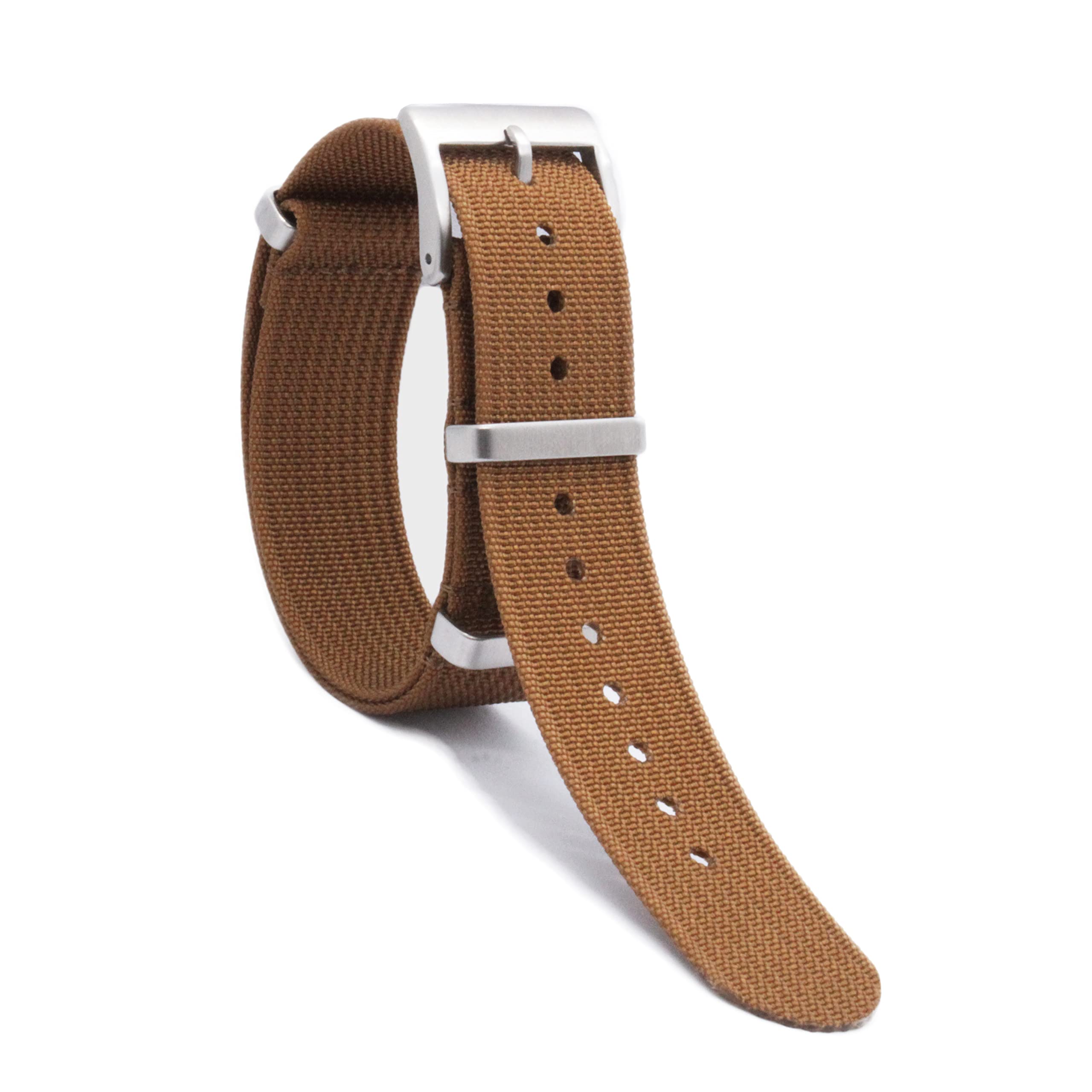 WAMD Ribbed Nylon NATO Watch Strap/Watch Band - 18mm, 20mm and 22mm NATO Watch Straps - Multicolor Options
