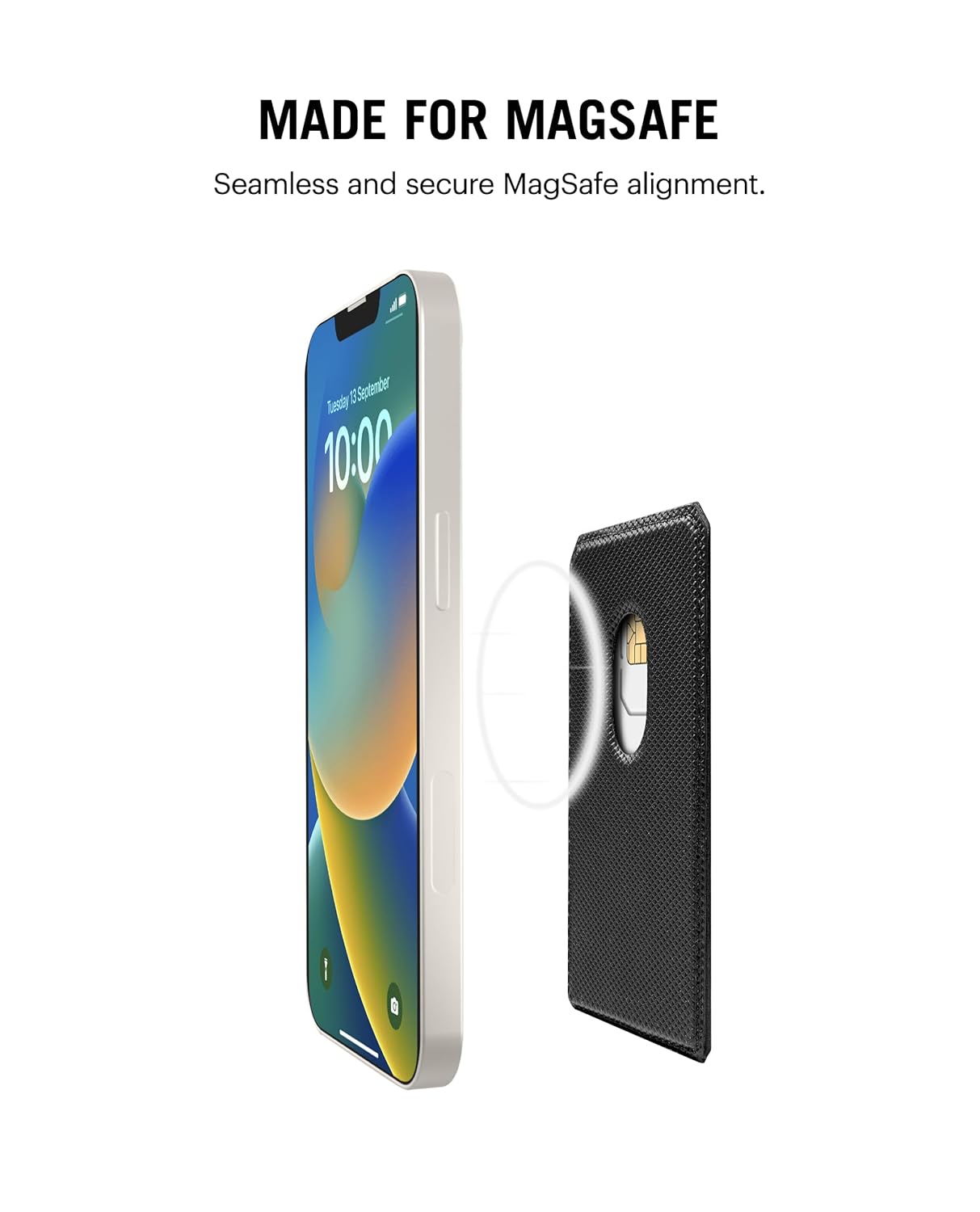 DailyObjects Mobile Phone Wallet/Card Holder Stand Compatible with iPhone 14/13/Pro/Max/Plus, iPhone 12 Pro max, 12 Pro | Magnetic Flap & Adjustable Stand | ID/Credit/ATM Card Case - Black