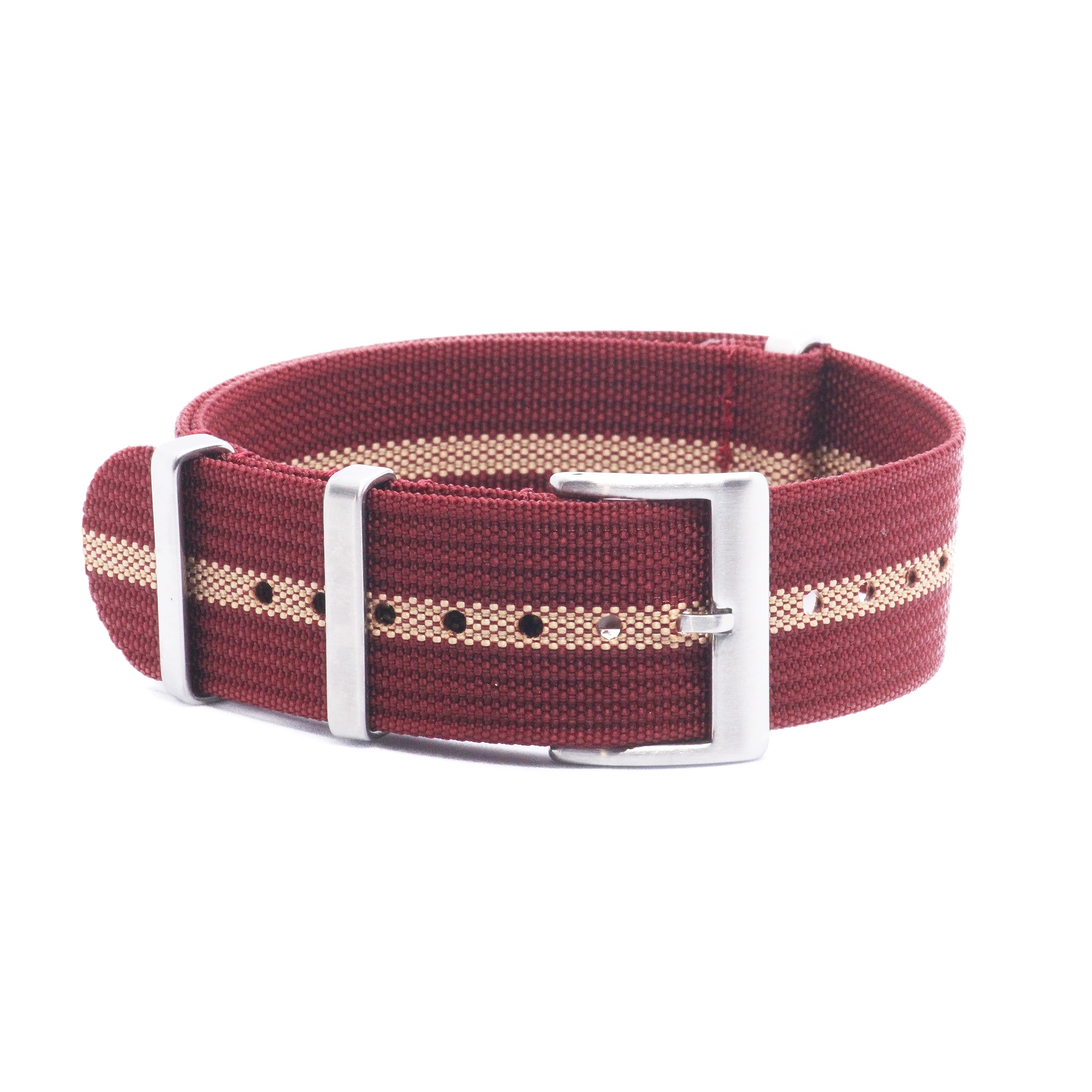 WAMD Ribbed Nylon NATO Watch Strap/Watch Band - 18mm, 20mm and 22mm NATO Watch Straps - Multicolor Options