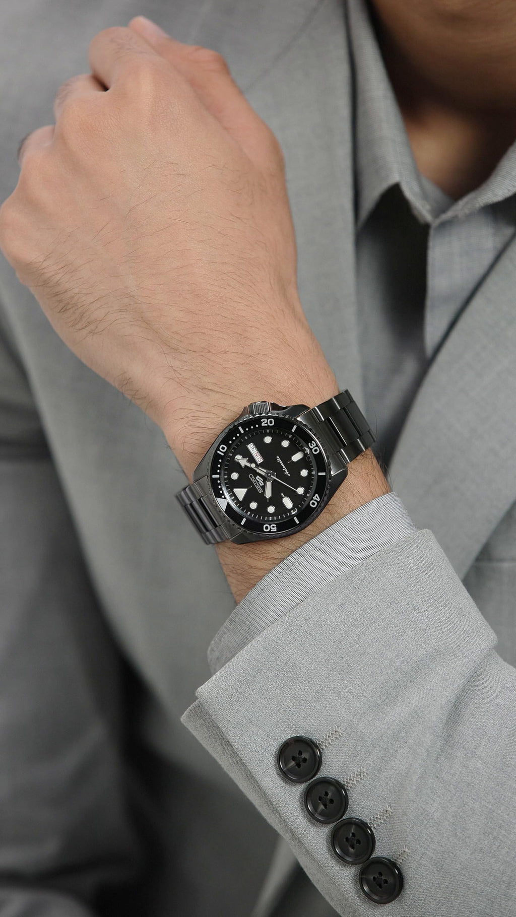 Seiko Analog Black Dial Men's Watch-SRPD55K1