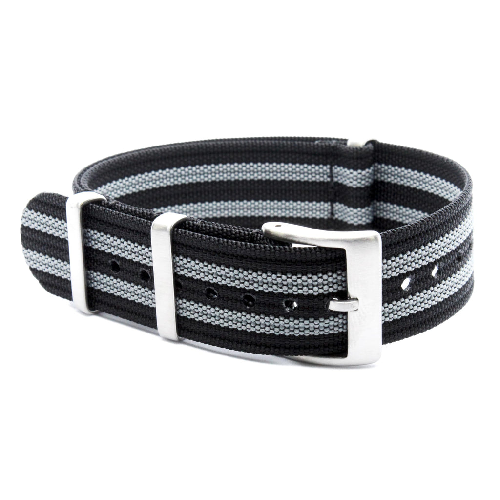 WAMD Ribbed Nylon NATO Watch Strap/Watch Band - 18mm, 20mm and 22mm NATO Watch Straps - Multicolor Options