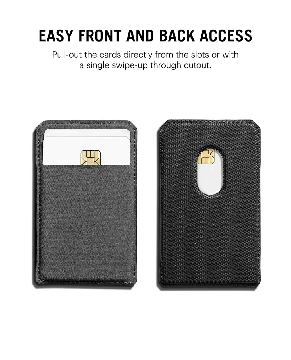 DailyObjects Mobile Phone Wallet/Card Holder Stand Compatible with iPhone 14/13/Pro/Max/Plus, iPhone 12 Pro max, 12 Pro | Magnetic Flap & Adjustable Stand | ID/Credit/ATM Card Case - Black