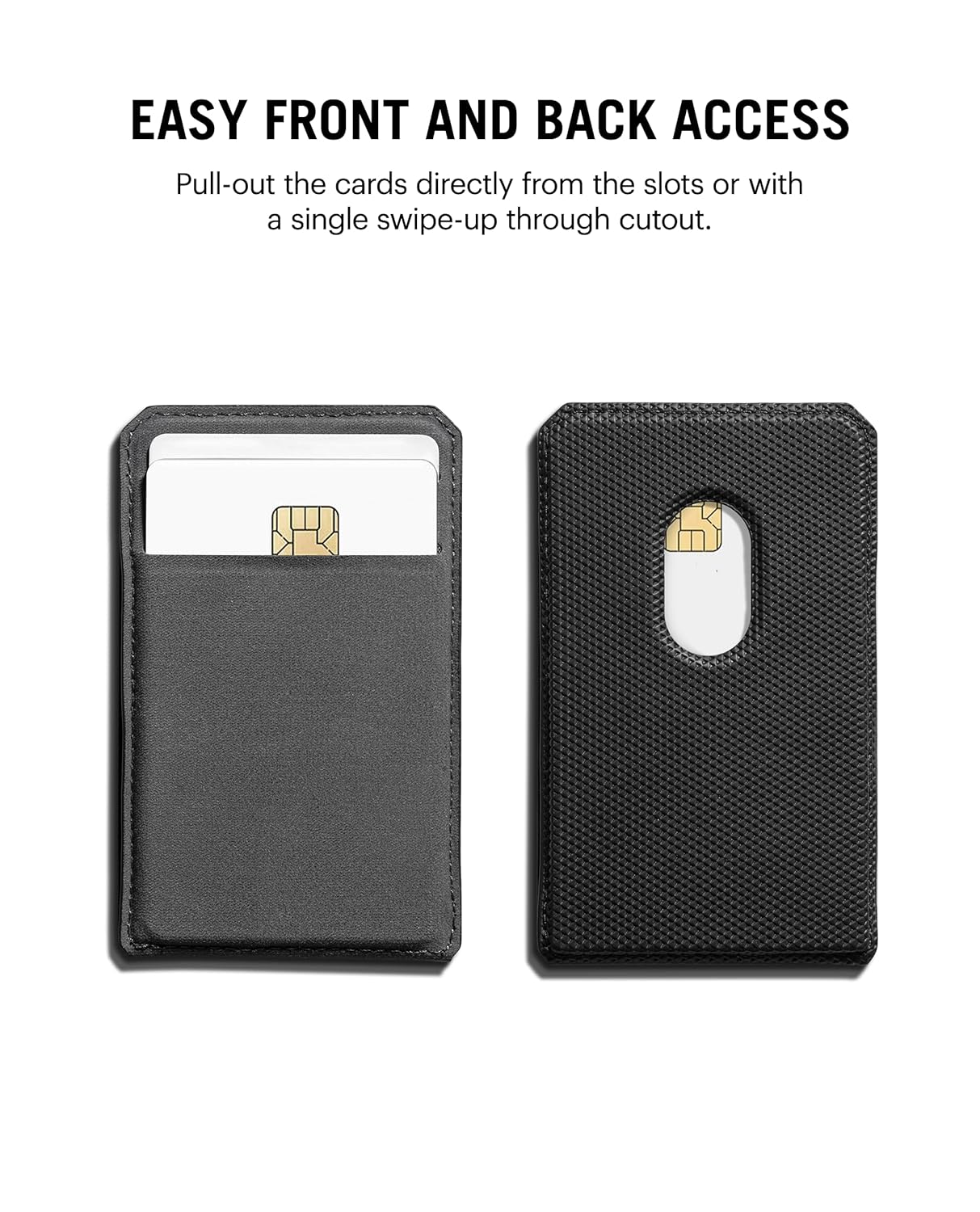 DailyObjects Mobile Phone Wallet/Card Holder Stand Compatible with iPhone 14/13/Pro/Max/Plus, iPhone 12 Pro max, 12 Pro | Magnetic Flap & Adjustable Stand | ID/Credit/ATM Card Case - Black
