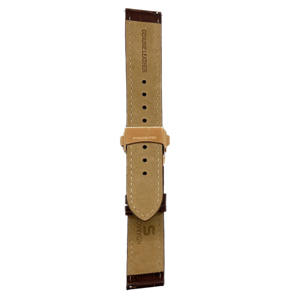 Brown Leather - Rosegold Clasp